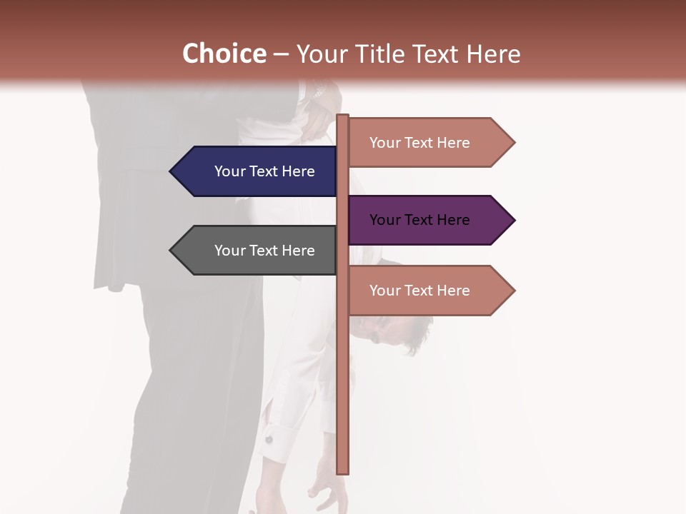 Two Men In Suits Are Doing A Handstand On Each Other PowerPoint Template