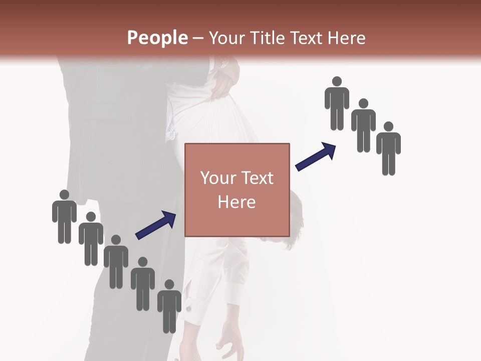 Two Men In Suits Are Doing A Handstand On Each Other PowerPoint Template