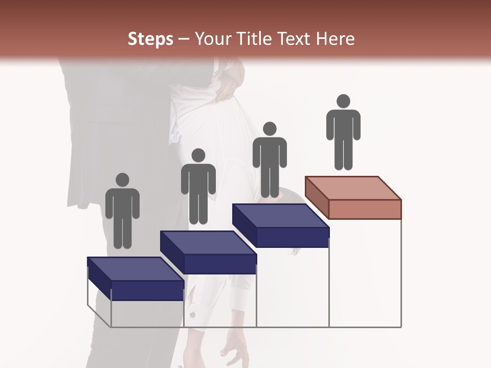 Two Men In Suits Are Doing A Handstand On Each Other PowerPoint Template