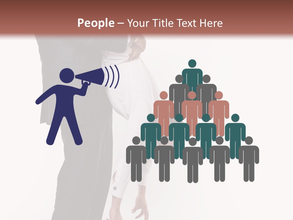 Two Men In Suits Are Doing A Handstand On Each Other PowerPoint Template