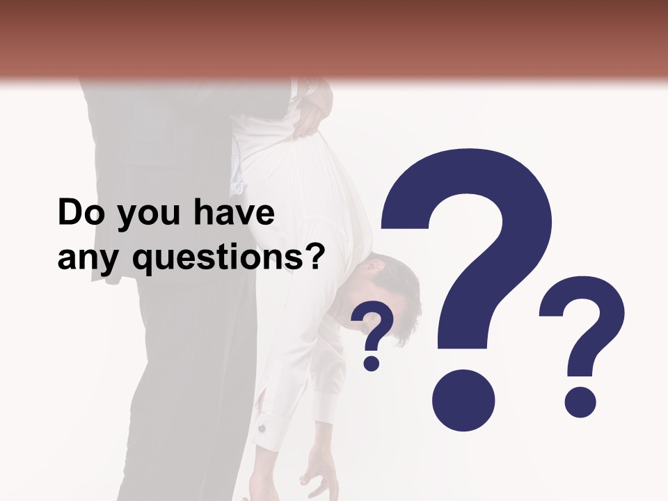 Two Men In Suits Are Doing A Handstand On Each Other PowerPoint Template