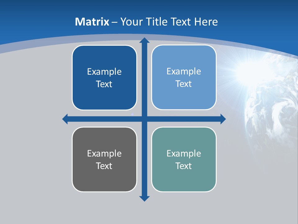 A Blue And Black Background With The Earth In The Background PowerPoint Template
