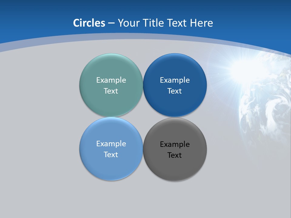 A Blue And Black Background With The Earth In The Background PowerPoint Template