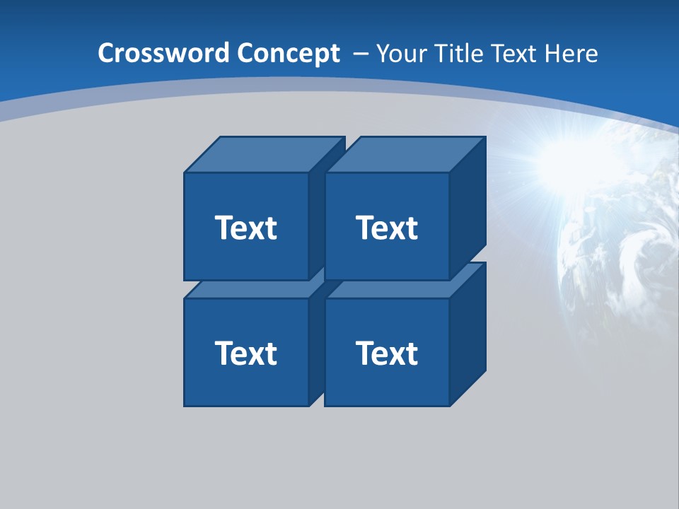 A Blue And Black Background With The Earth In The Background PowerPoint Template