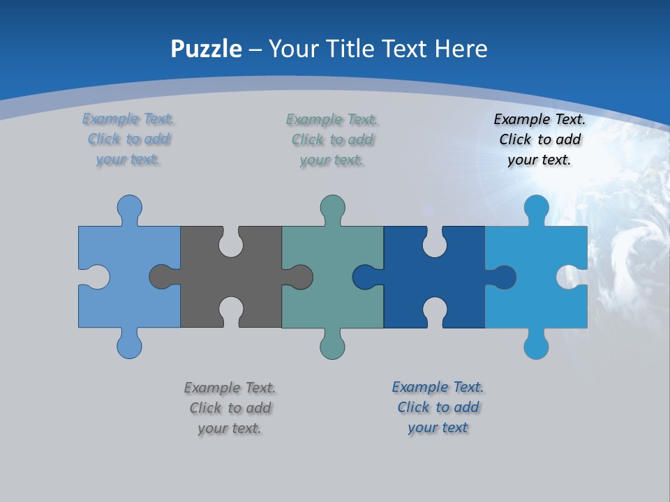 A Blue And Black Background With The Earth In The Background PowerPoint Template