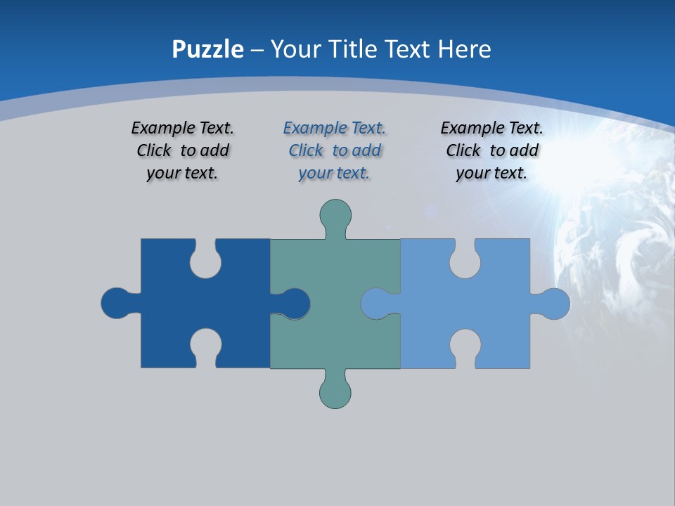 A Blue And Black Background With The Earth In The Background PowerPoint Template