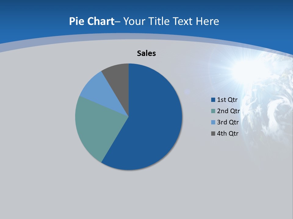 A Blue And Black Background With The Earth In The Background PowerPoint Template