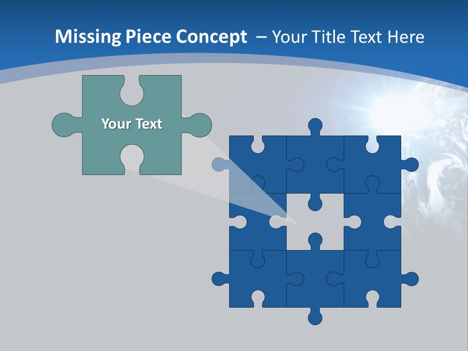 A Blue And Black Background With The Earth In The Background PowerPoint Template