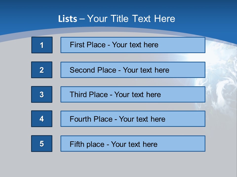A Blue And Black Background With The Earth In The Background PowerPoint Template
