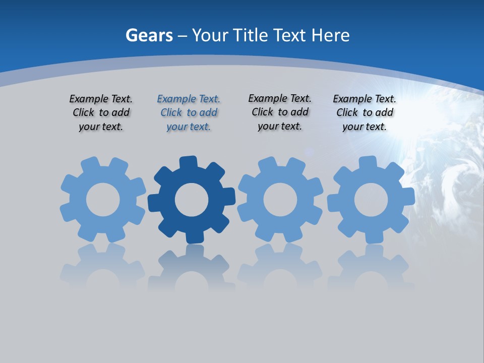 A Blue And Black Background With The Earth In The Background PowerPoint Template