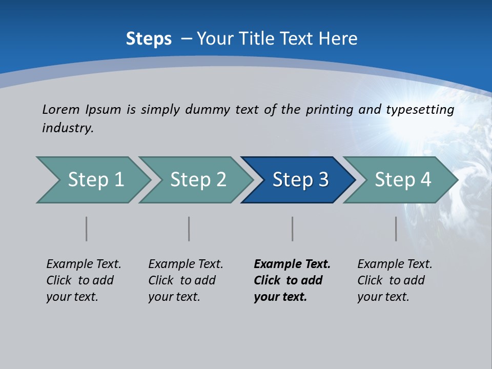 A Blue And Black Background With The Earth In The Background PowerPoint Template