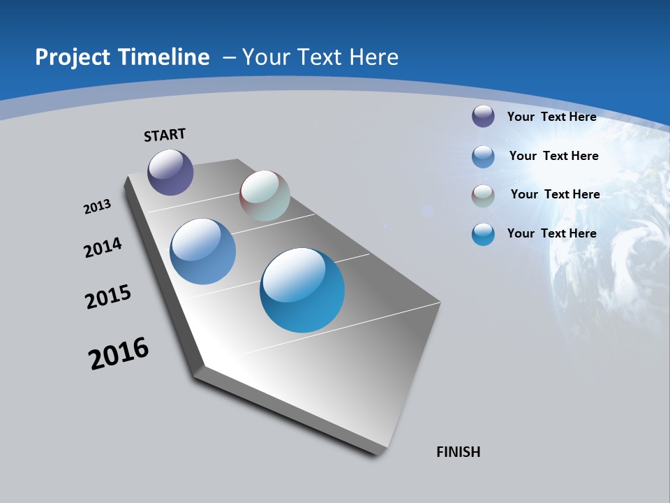 A Blue And Black Background With The Earth In The Background PowerPoint Template