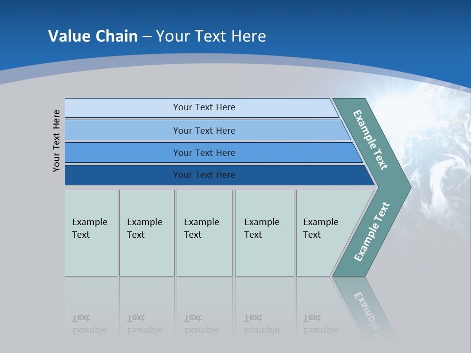 A Blue And Black Background With The Earth In The Background PowerPoint Template