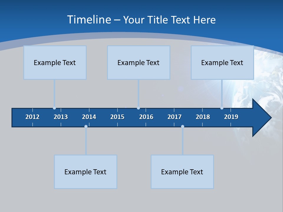 A Blue And Black Background With The Earth In The Background PowerPoint Template