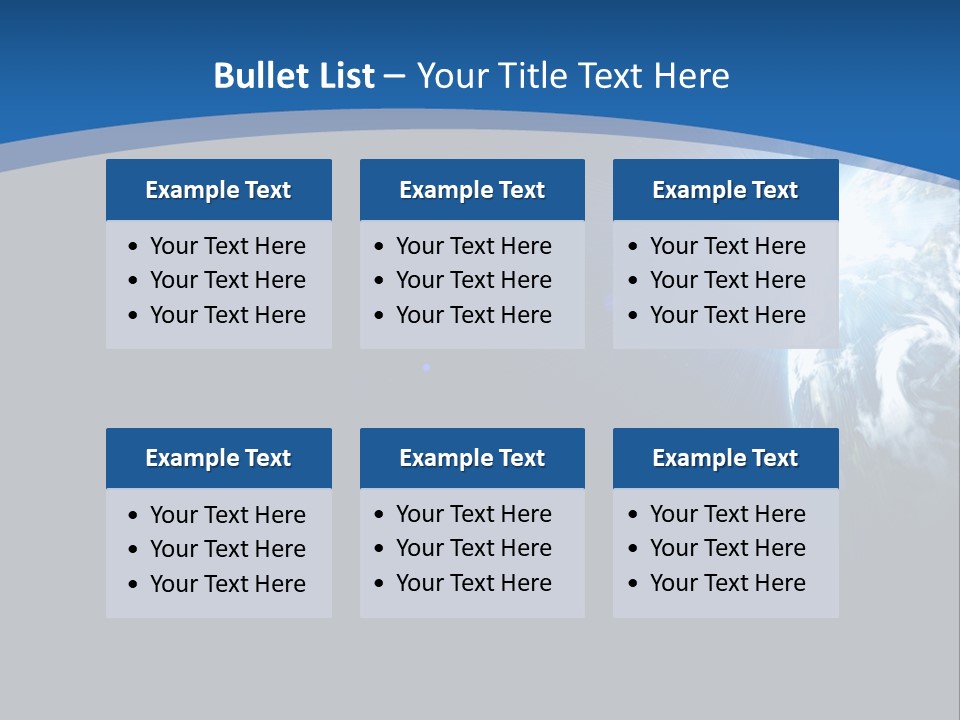 A Blue And Black Background With The Earth In The Background PowerPoint Template