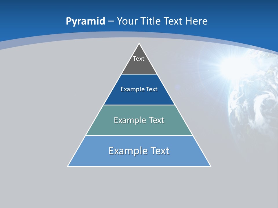 A Blue And Black Background With The Earth In The Background PowerPoint Template