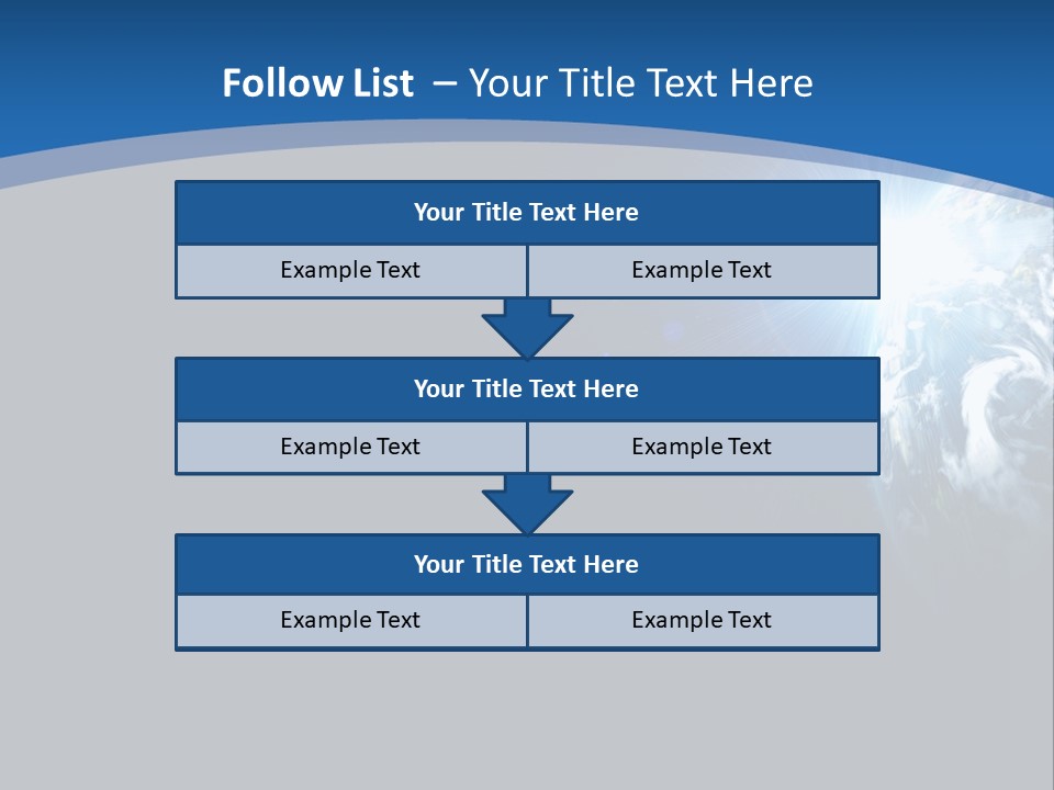 A Blue And Black Background With The Earth In The Background PowerPoint Template