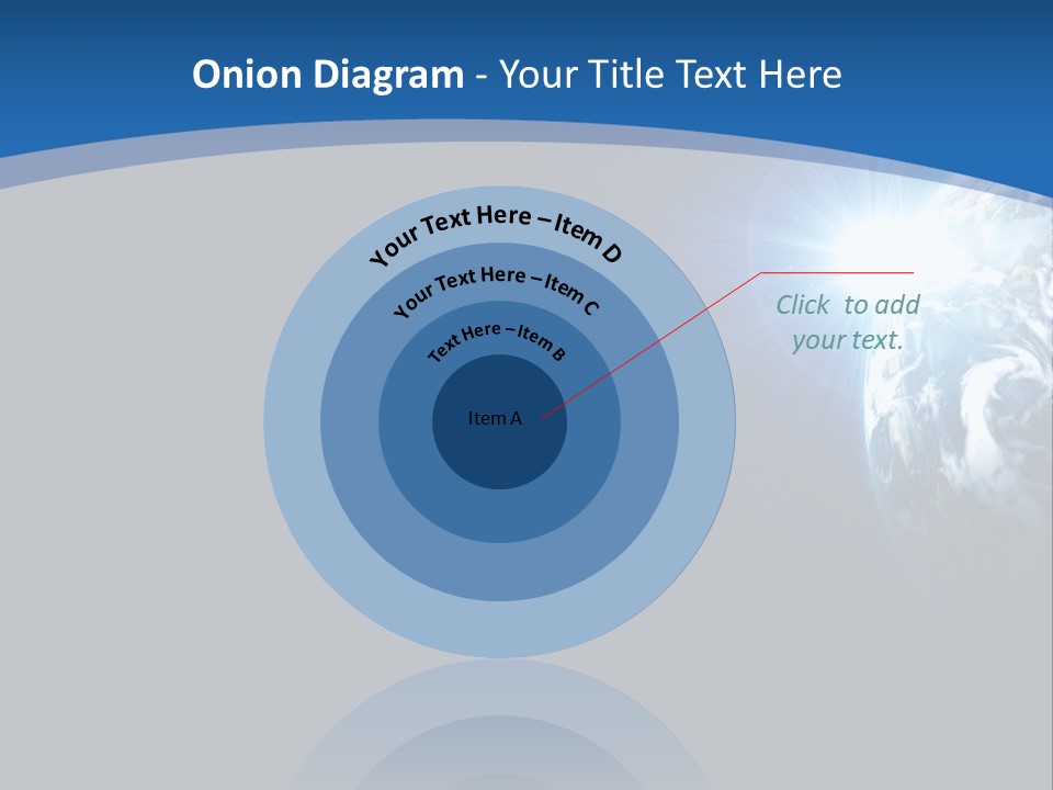 A Blue And Black Background With The Earth In The Background PowerPoint Template