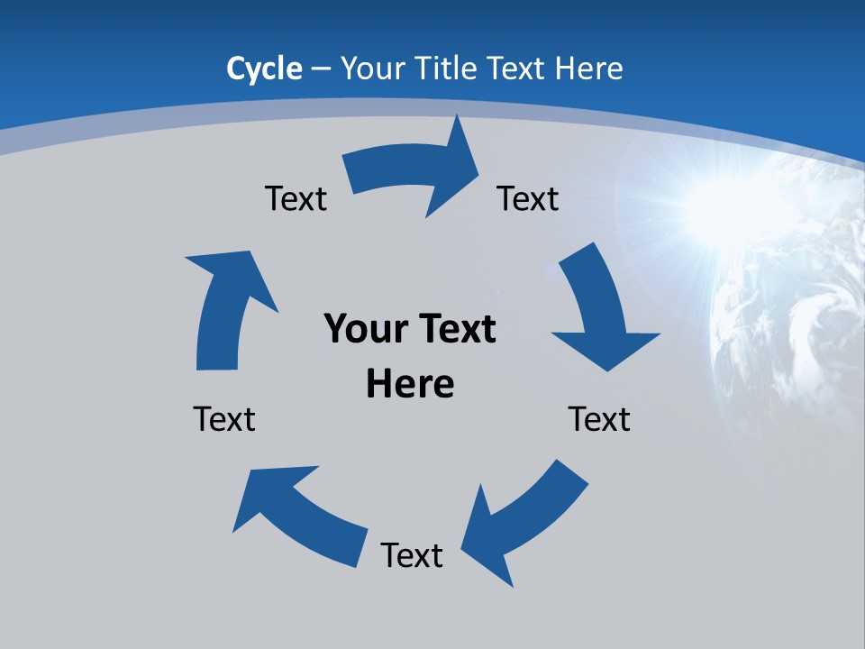 A Blue And Black Background With The Earth In The Background PowerPoint Template
