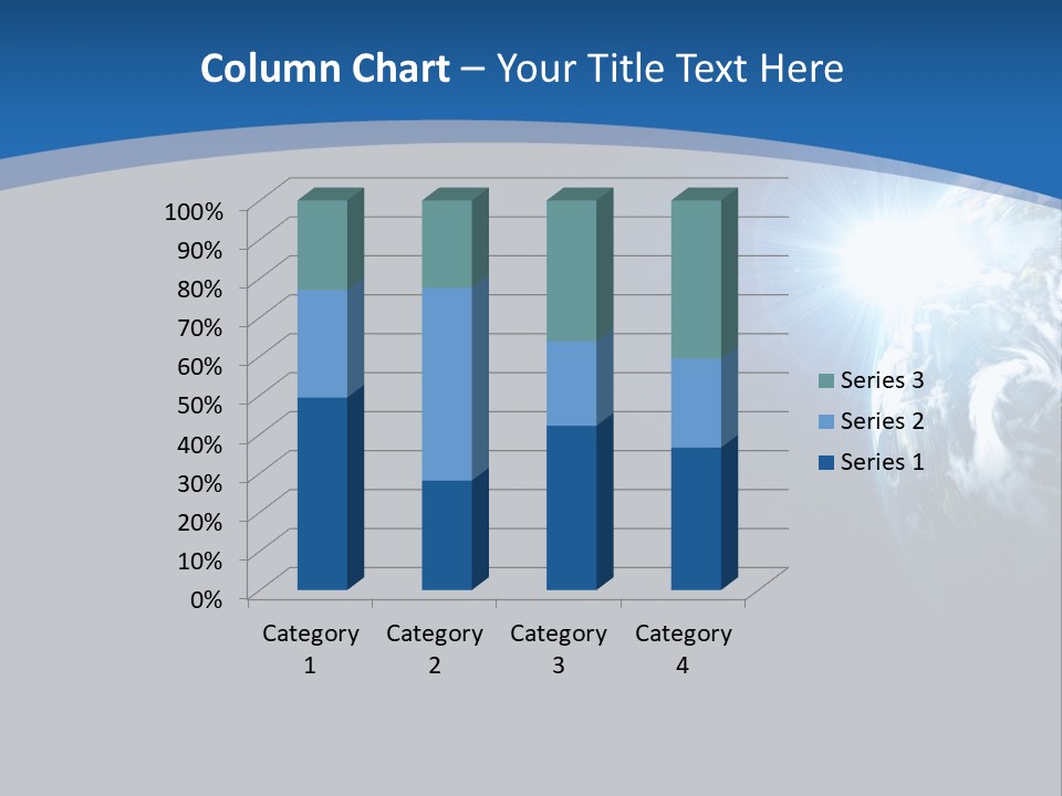 A Blue And Black Background With The Earth In The Background PowerPoint Template