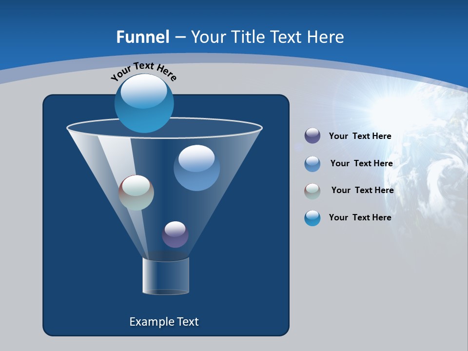A Blue And Black Background With The Earth In The Background PowerPoint Template