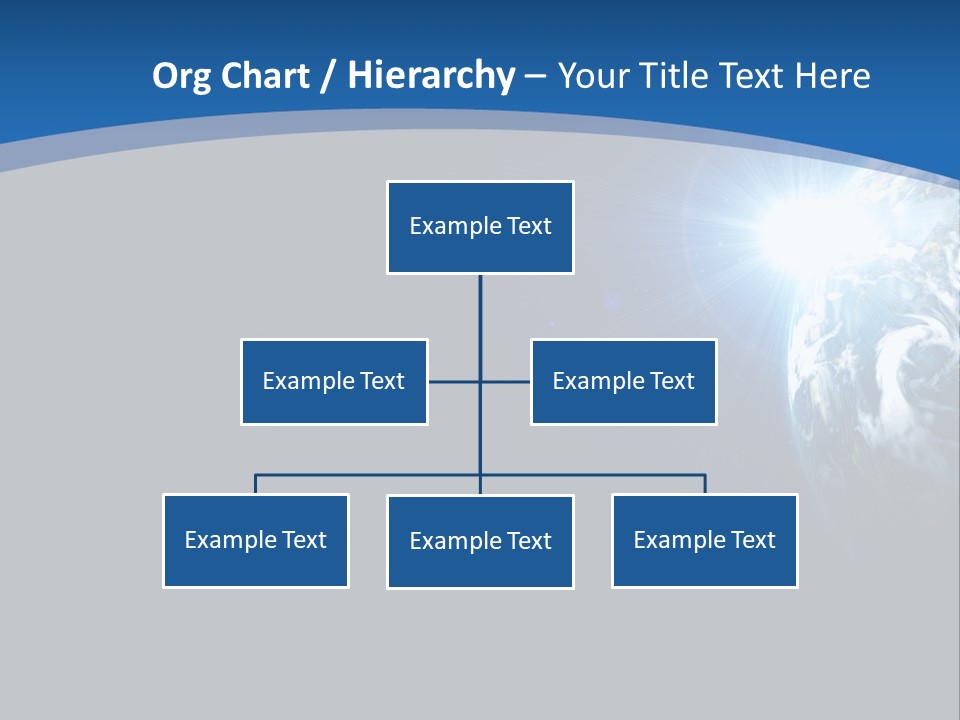 A Blue And Black Background With The Earth In The Background PowerPoint Template