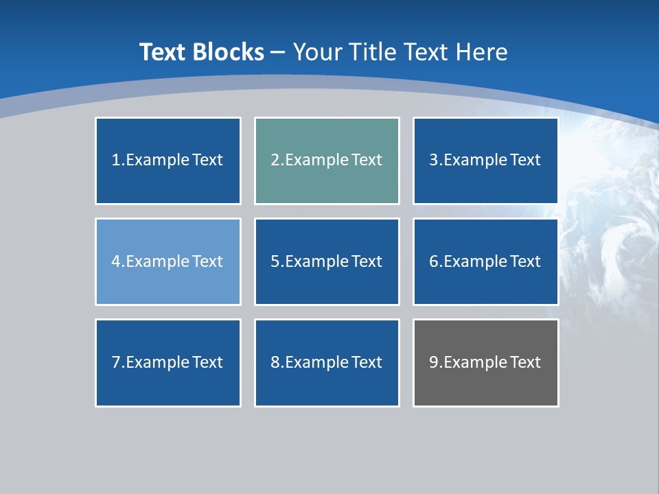 A Blue And Black Background With The Earth In The Background PowerPoint Template