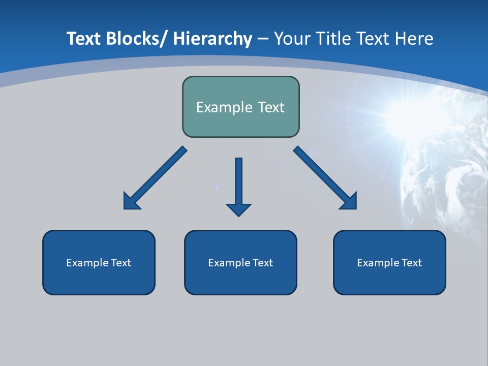 A Blue And Black Background With The Earth In The Background PowerPoint Template
