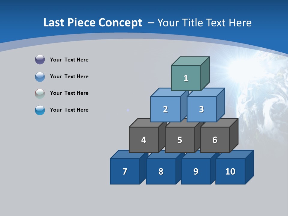 A Blue And Black Background With The Earth In The Background PowerPoint Template
