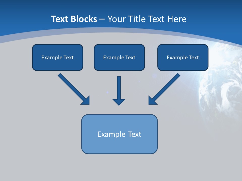 A Blue And Black Background With The Earth In The Background PowerPoint Template