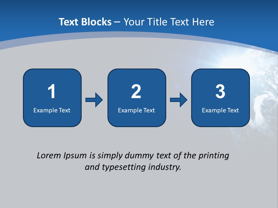 A Blue And Black Background With The Earth In The Background PowerPoint Template