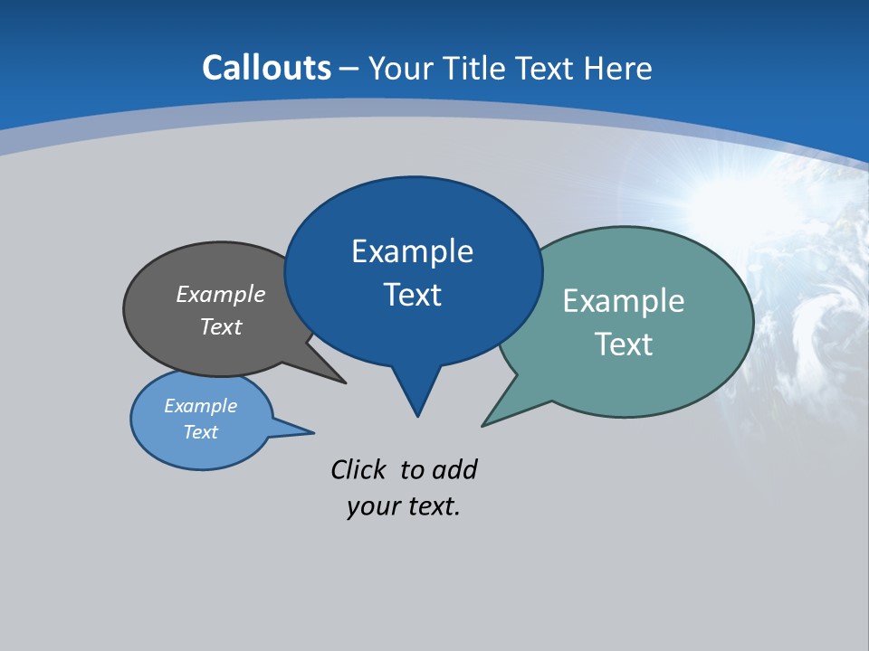 A Blue And Black Background With The Earth In The Background PowerPoint Template