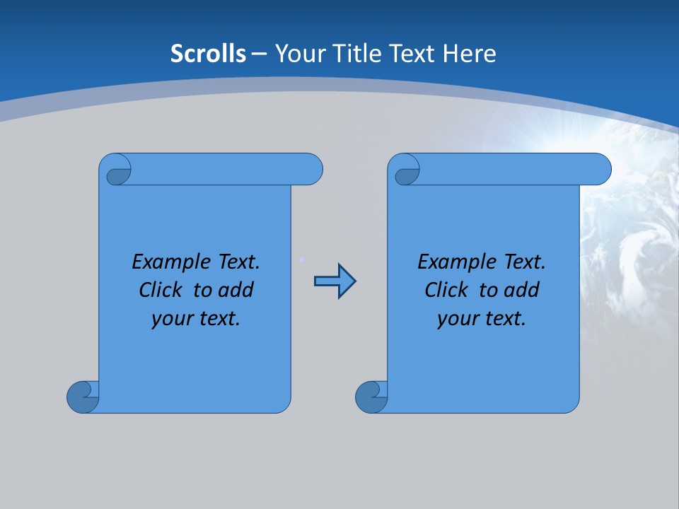 A Blue And Black Background With The Earth In The Background PowerPoint Template