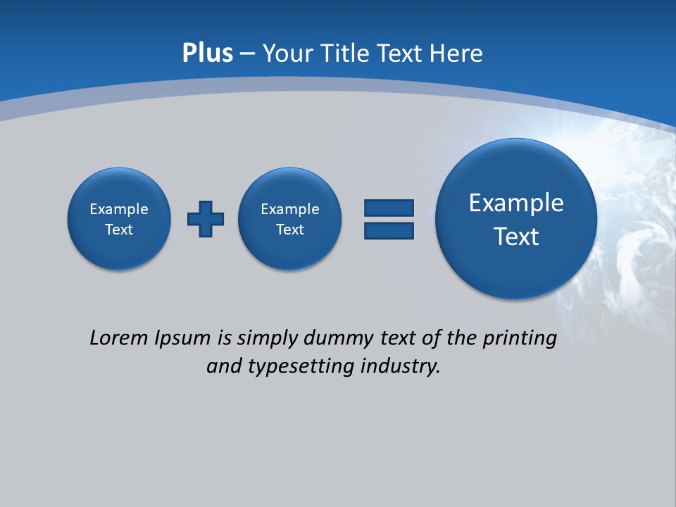 A Blue And Black Background With The Earth In The Background PowerPoint Template