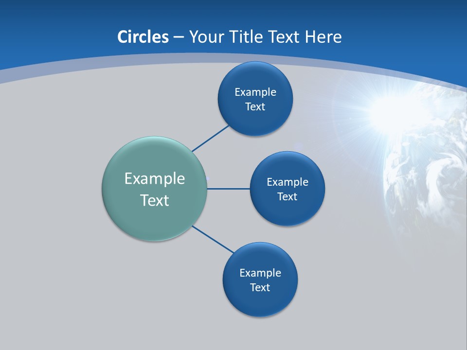A Blue And Black Background With The Earth In The Background PowerPoint Template