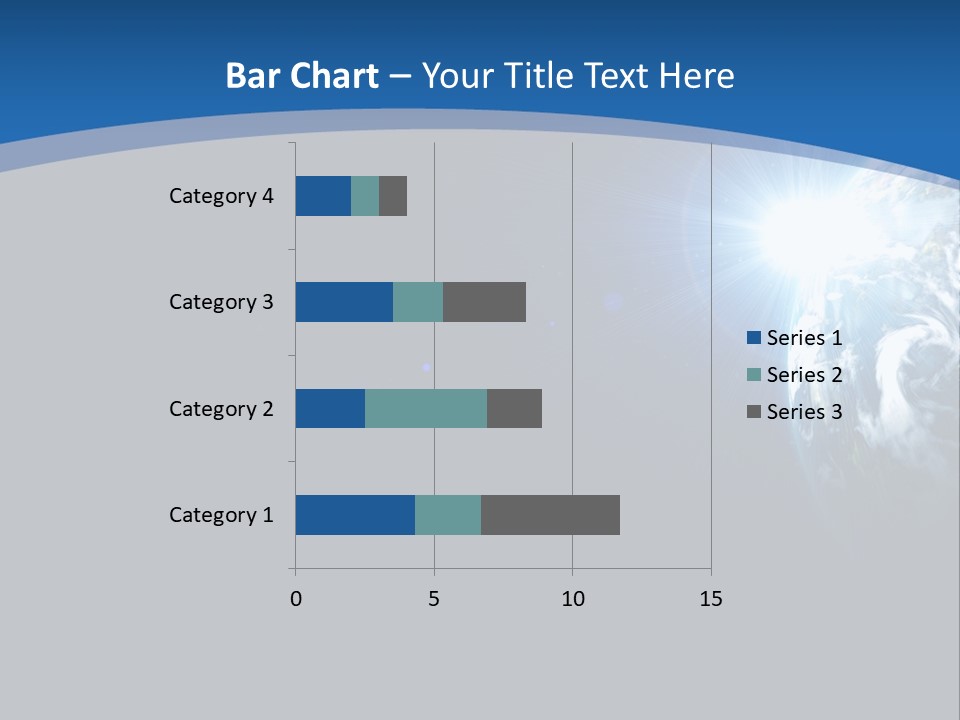 A Blue And Black Background With The Earth In The Background PowerPoint Template