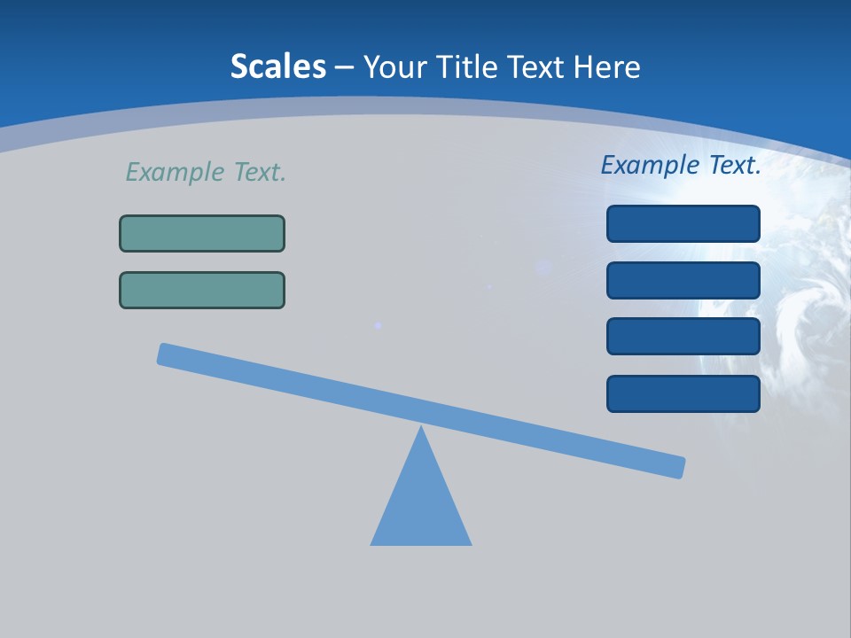 A Blue And Black Background With The Earth In The Background PowerPoint Template