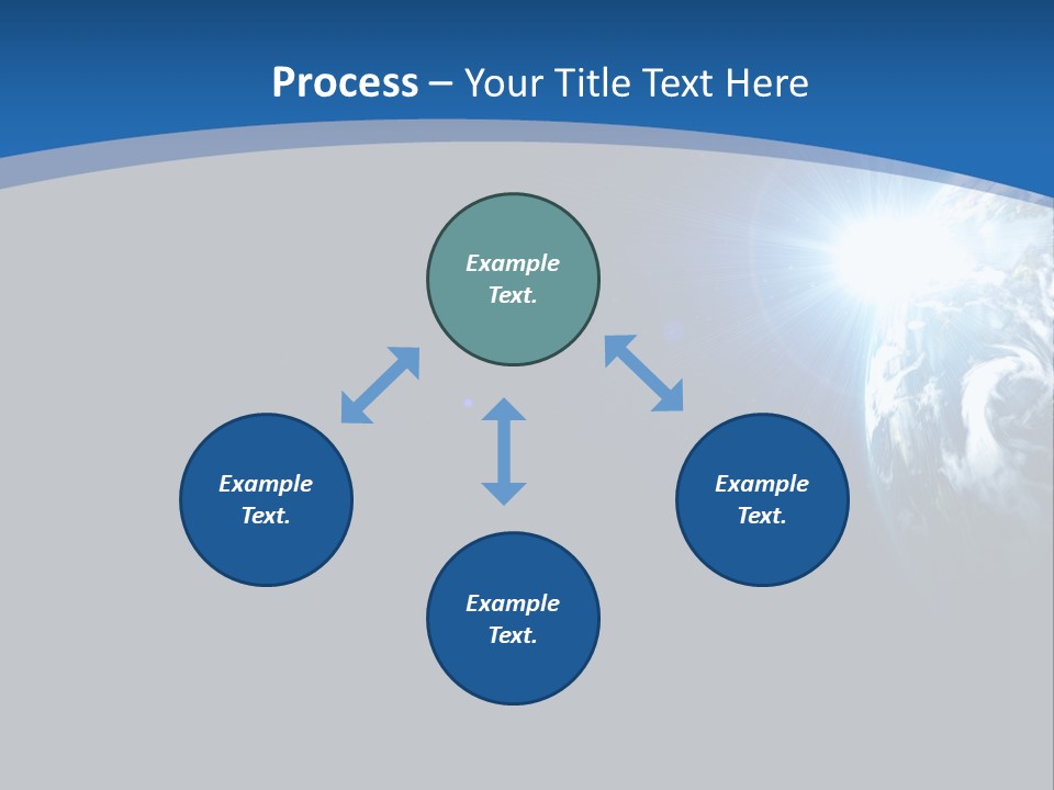 A Blue And Black Background With The Earth In The Background PowerPoint Template