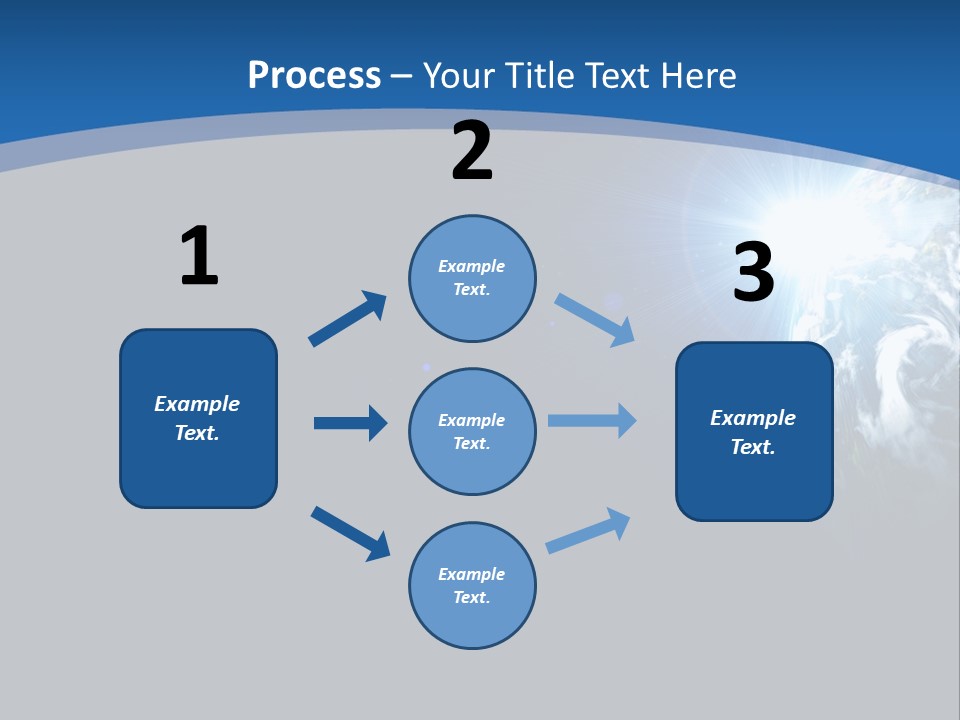 A Blue And Black Background With The Earth In The Background PowerPoint Template