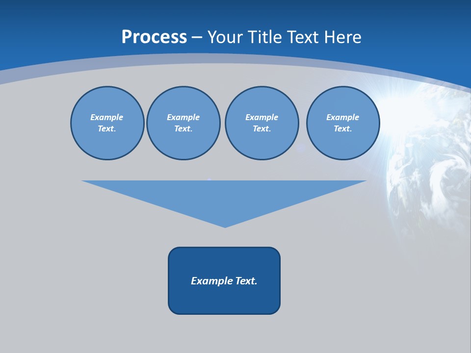 A Blue And Black Background With The Earth In The Background PowerPoint Template