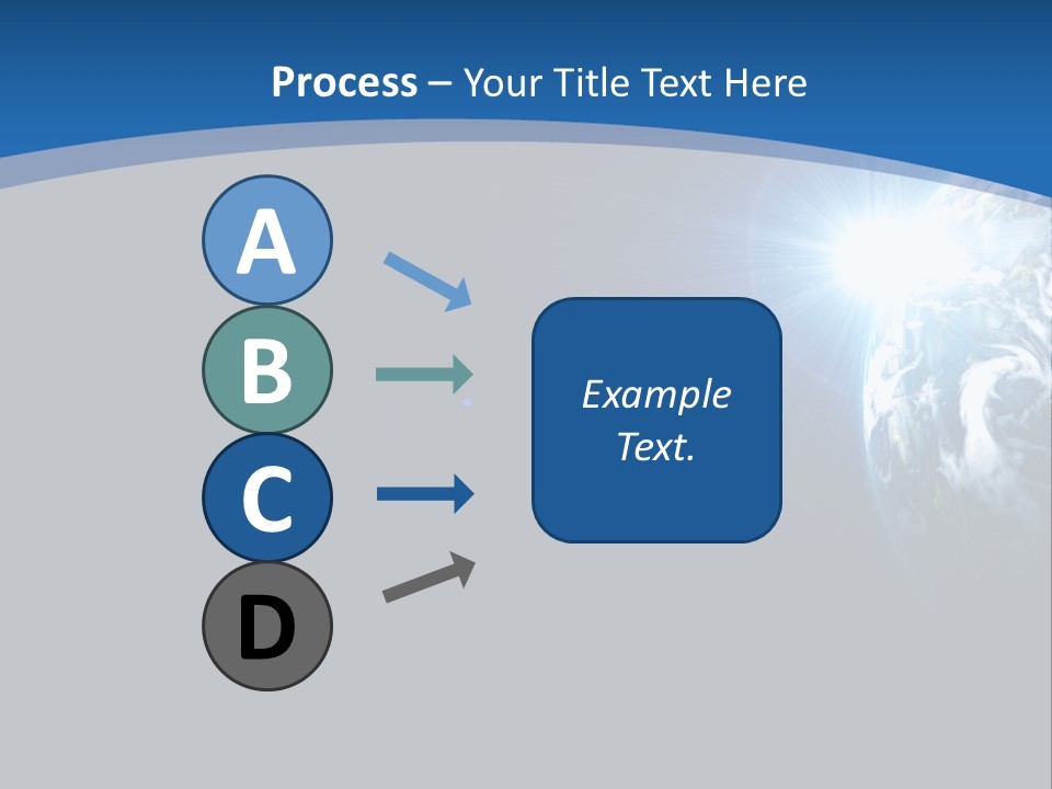 A Blue And Black Background With The Earth In The Background PowerPoint Template