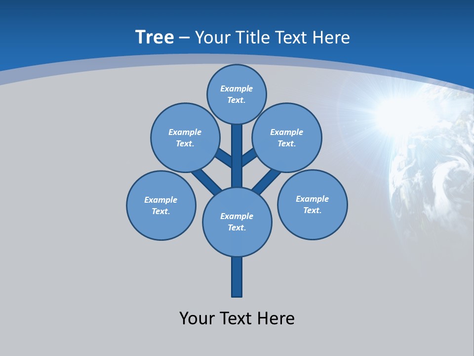 A Blue And Black Background With The Earth In The Background PowerPoint Template