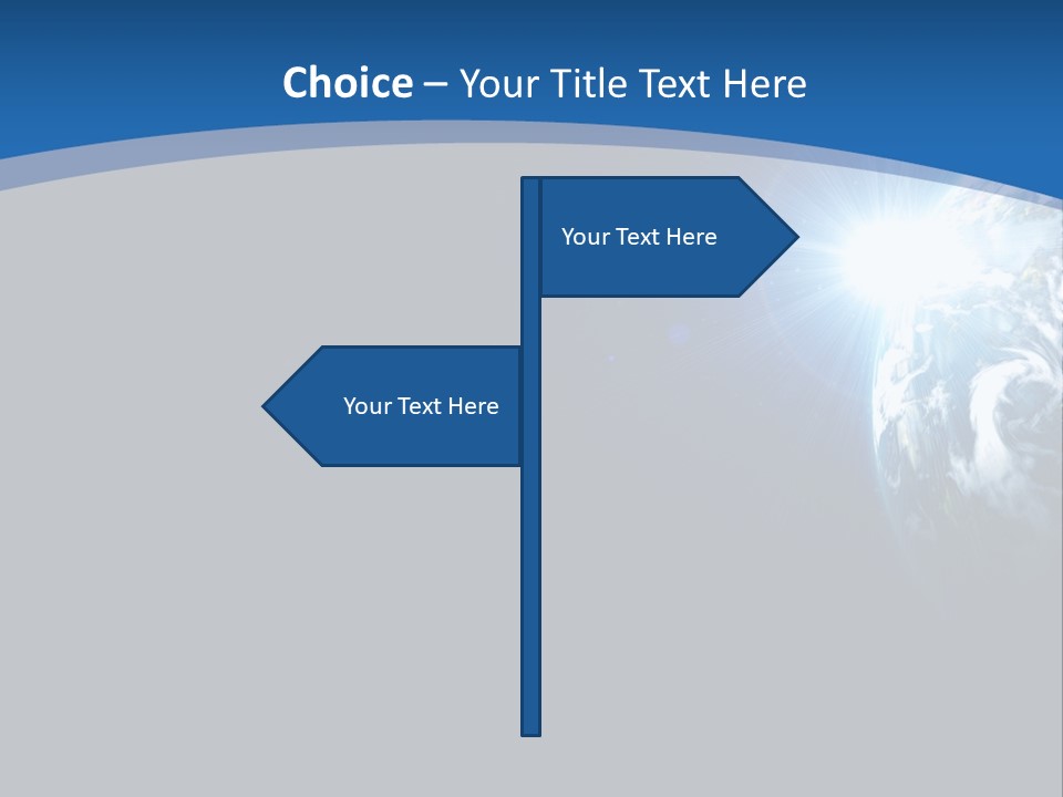 A Blue And Black Background With The Earth In The Background PowerPoint Template