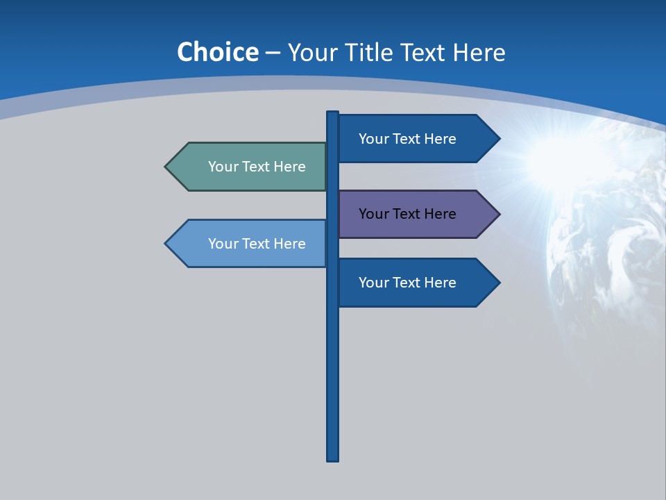 A Blue And Black Background With The Earth In The Background PowerPoint Template