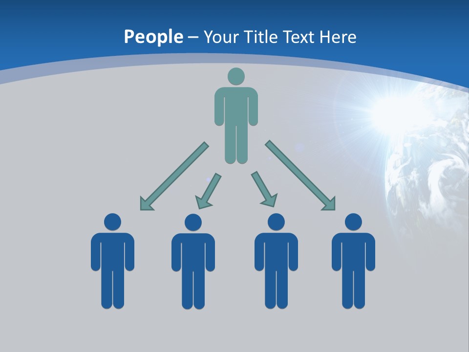 A Blue And Black Background With The Earth In The Background PowerPoint Template