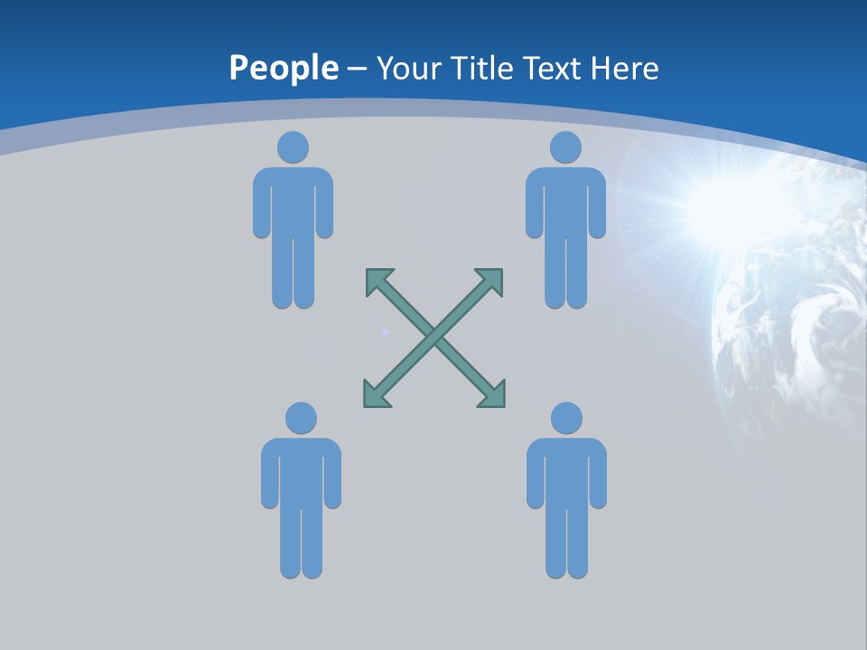 A Blue And Black Background With The Earth In The Background PowerPoint Template