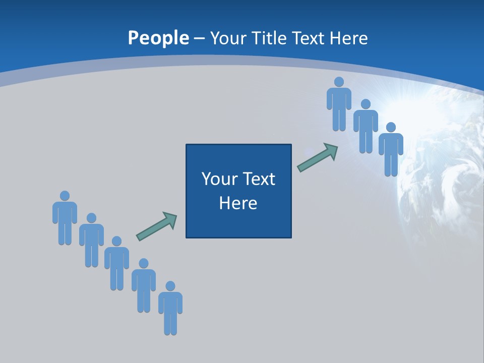 A Blue And Black Background With The Earth In The Background PowerPoint Template