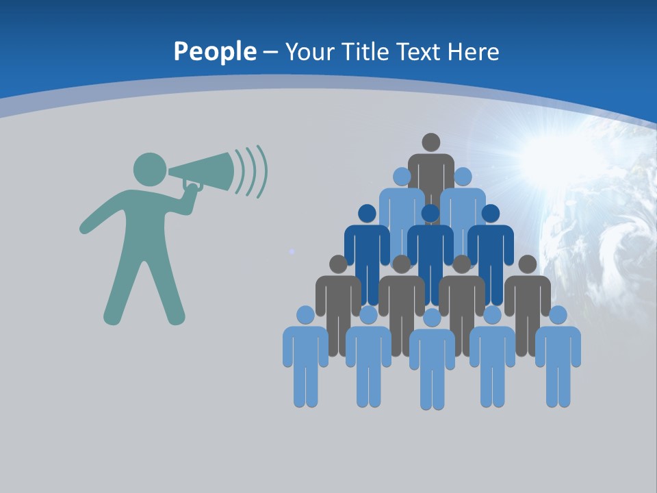 A Blue And Black Background With The Earth In The Background PowerPoint Template