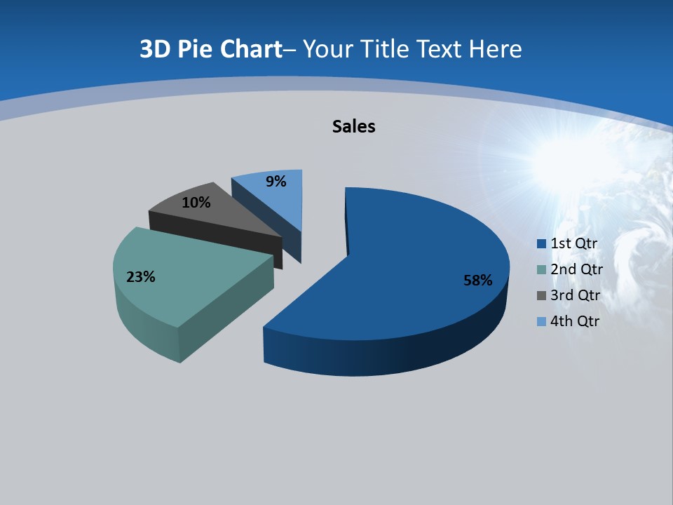 A Blue And Black Background With The Earth In The Background PowerPoint Template
