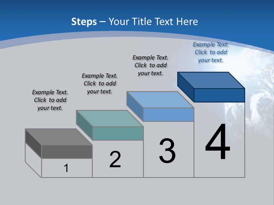 A Blue And Black Background With The Earth In The Background PowerPoint Template